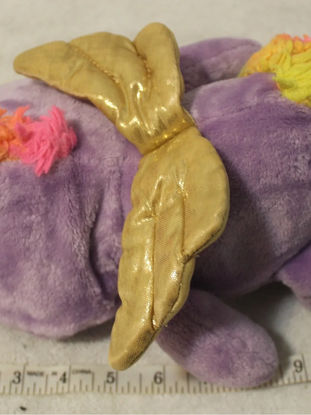 Care Bears Purple Plush with Rainbow Heart Chest Emblem